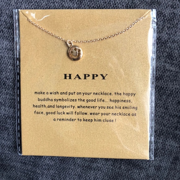 Jewelry - 😃  Happy 14k gold dipped smile necklace